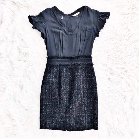 rebecca taylor tweed sheath dress